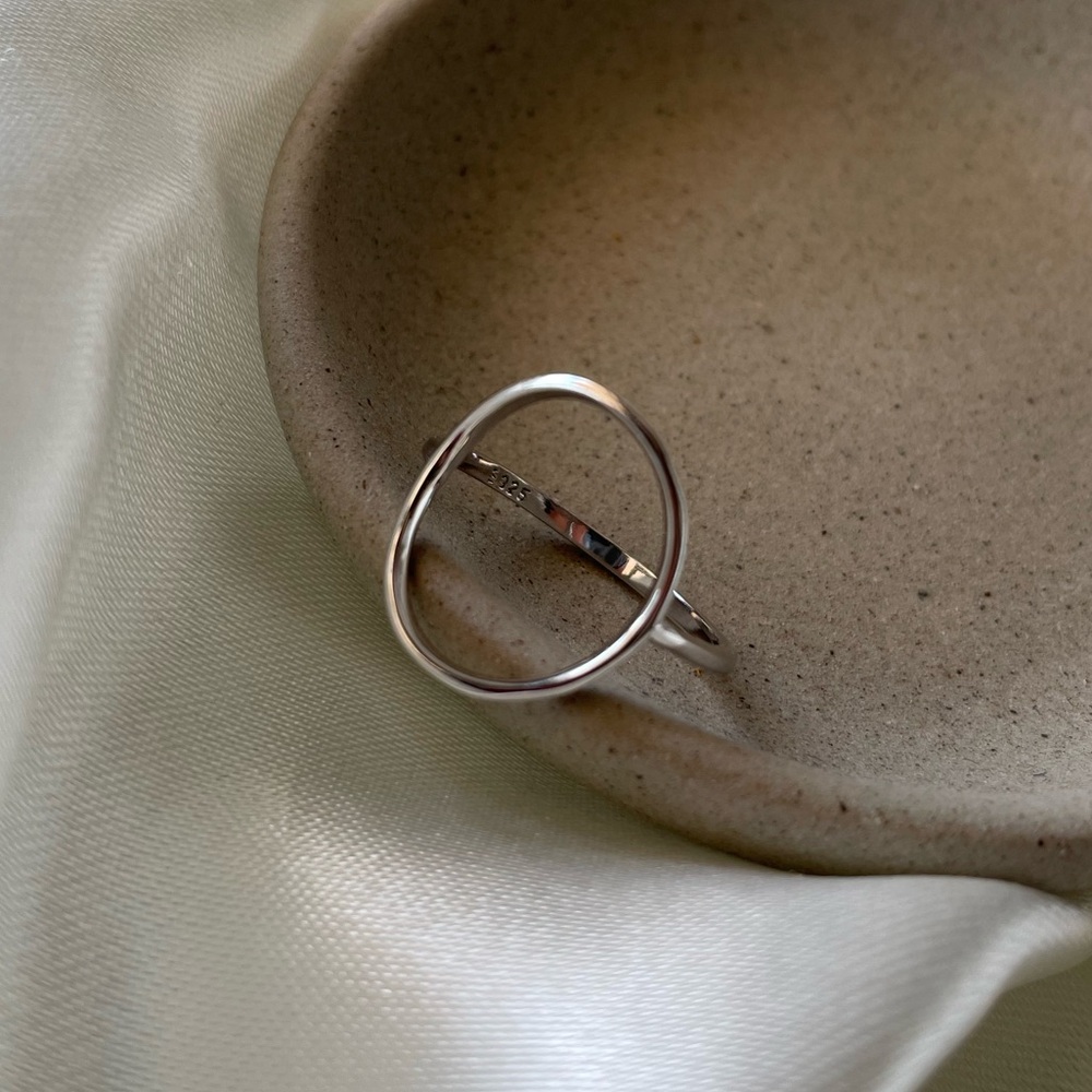 Hollow Oval 925 Sterling Silver Ring